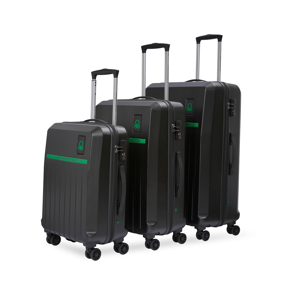 United Colors of Benetton Cobalt Hard Luggage Cargo Black