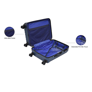 United Colors of Benetton Cobalt Hard Luggage Navy Mid