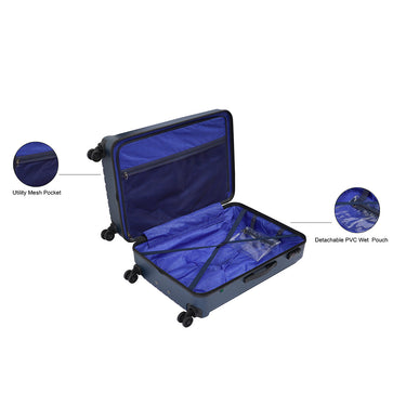 United Colors of Benetton Cobalt Hard Luggage Navy Cargo