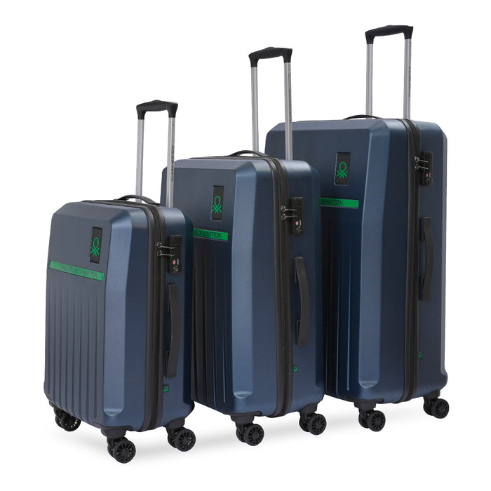 United Colors of Benetton Cobalt Hard Luggage Navy Cargo