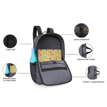 United Colors of Benetton Paullo Laptop Backpack Gray