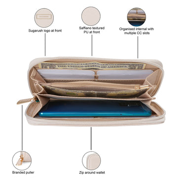 Sugarush Esther Women's Wallet Beige