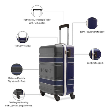 Tommy Hilfiger Las Vegas Unisex Hard Luggage Grey