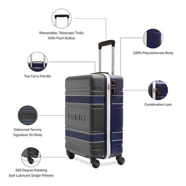 Tommy Hilfiger Las Vegas Unisex Hard Luggage Grey