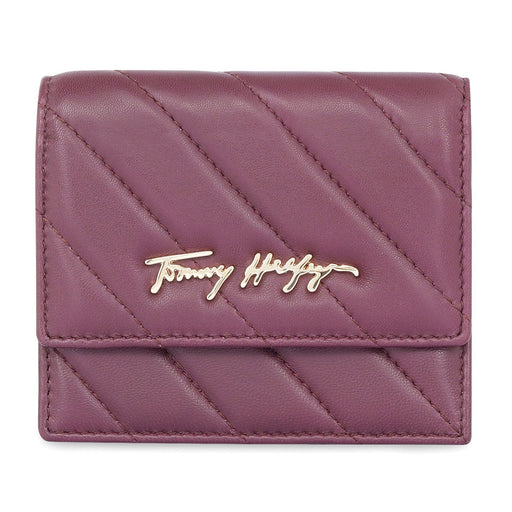 Tommy Hilfiger Angelina Women's Small Flap Wallet With Sling Wine