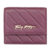 Tommy Hilfiger Angelina Women's Small Flap Wallet With Sling Wine