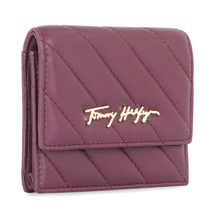 Tommy Hilfiger Angelina Women's Small Flap Wallet With Sling Wine