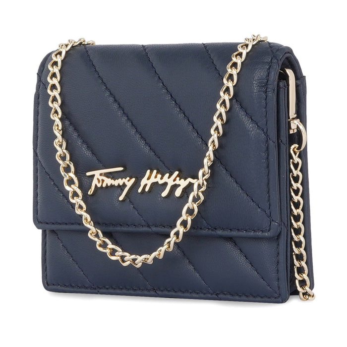 Tommy Hilfiger Angelina Women's Small Flap Wallet With Sling Navy