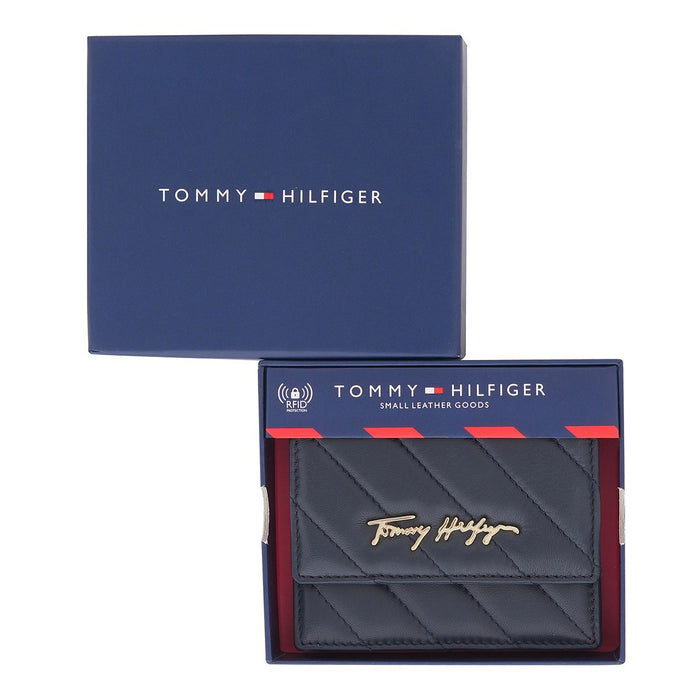 Tommy Hilfiger Angelina Women's Small Flap Wallet With Sling Navy