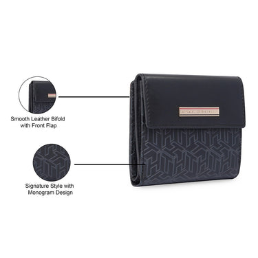 Tommy Hilfiger Freyna Women's Small Flap Wallet With Sling Black