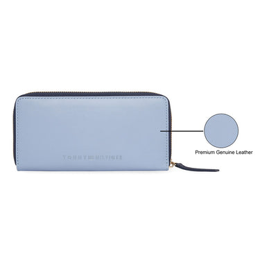 Tommy Hilfiger Bretha Women's Zip Around Wallet Powder Blue+navy