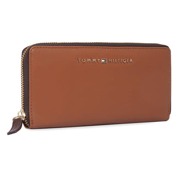 Tommy Hilfiger Bretha Women's Zip Around Wallet Tan+brown
