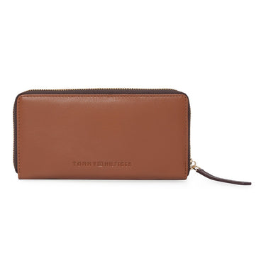 Tommy Hilfiger Bretha Women's Zip Around Wallet Tan+brown