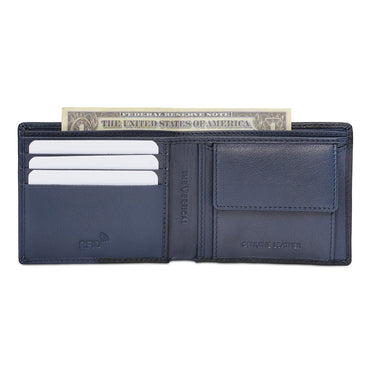 The Vertical Denwer Men's Global Coin Wallet Black+navy