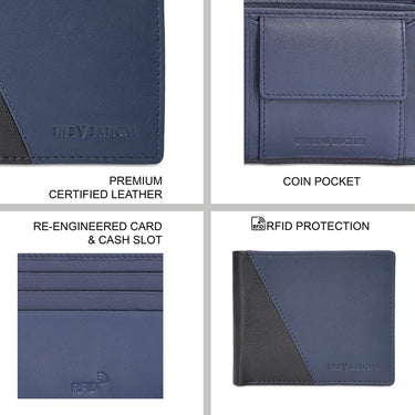 The Vertical Denwer Men's Global Coin Wallet Black+navy
