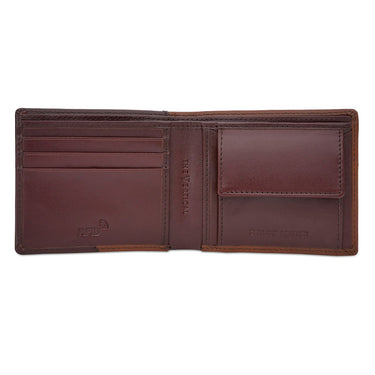 The Vertical Denwer Men's Global Coin Wallet Tan+brown
