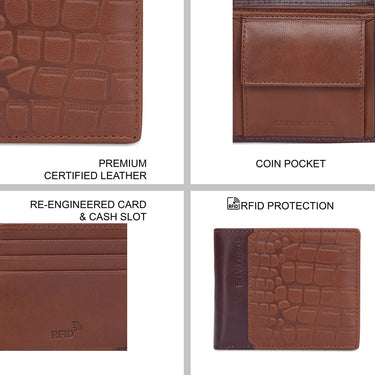 The Vertical Howland Men's Global Coin Wallet Brown+tan