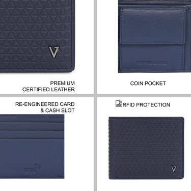 The Vertical Idaho Men's Global Coin Wallet Navy