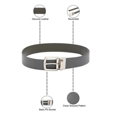 United Colors of Benetton Verney Men's Reversible Belt Grey