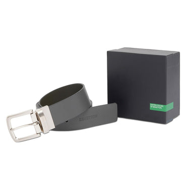 United Colors of Benetton Verney Men's Reversible Belt Grey