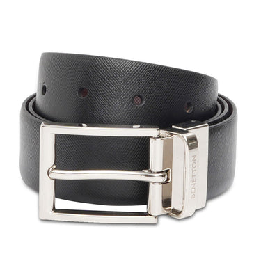 United Colors of Benetton Lazio Men's Reversible Belt Black