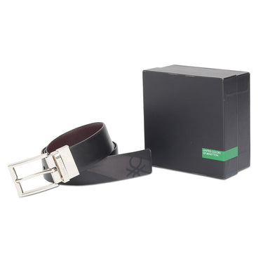 United Colors of Benetton Lazio Men's Reversible Belt Black