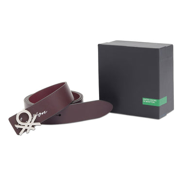 United Colors of Benetton Malaga Men's Reversible Belt Wine