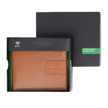 United Colors Of Benetton Jodeco Men's Global Coin Wallet Tan