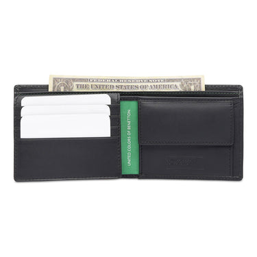United Colors Of Benetton Rembla Men's Multicard Coin Wallet Black
