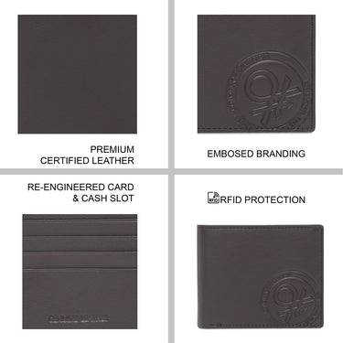 United Colors Of Benetton Serrat Men's Global Coin Wallet Brown