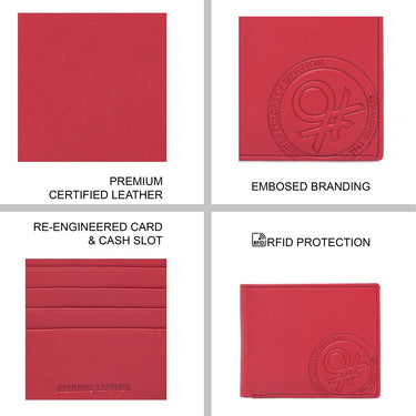 United Colors Of Benetton Serrat Men's Global Coin Wallet Red