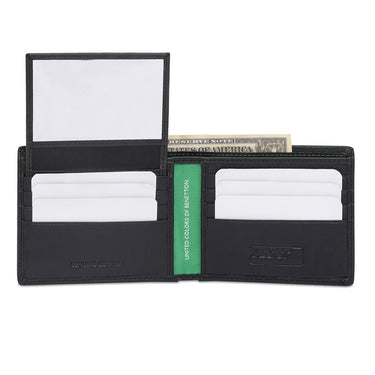 United Colors Of Benetton Serrat Men's Passcase Wallet Black