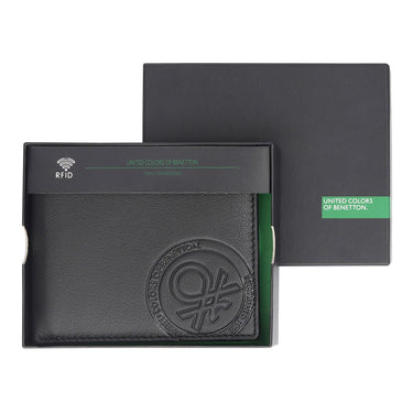 United Colors Of Benetton Serrat Men's Passcase Wallet Black