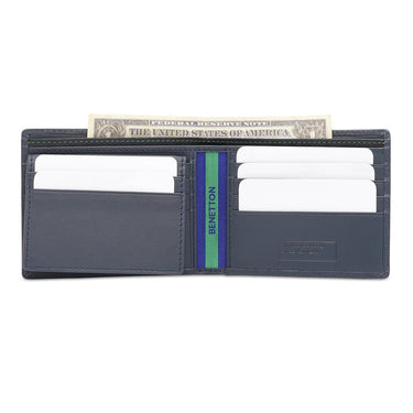 United Colors Of Benetton Wetherell Men's Passcase Wallet Navy