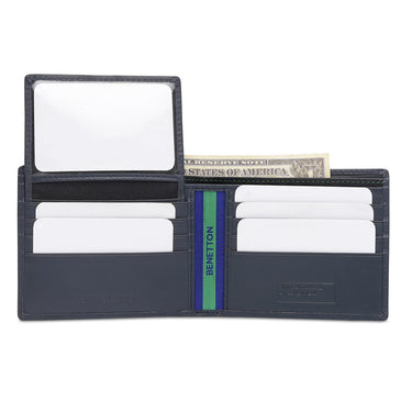 United Colors Of Benetton Wetherell Men's Passcase Wallet Navy