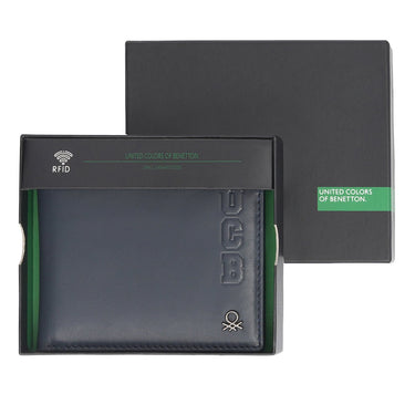 United Colors Of Benetton Wetherell Men's Passcase Wallet Navy