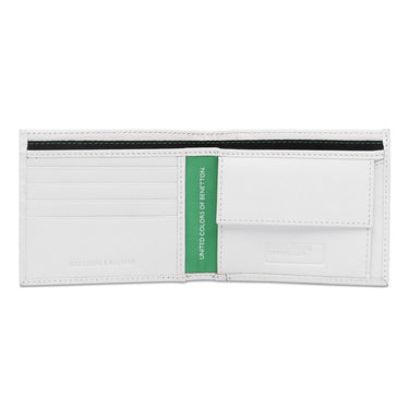 United Colors Of Benetton Almanor Men's Global Coin Wallet White