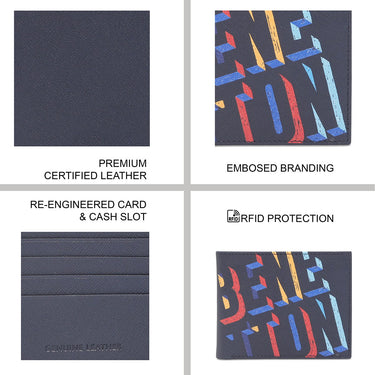 United Colors Of Benetton Almanor Men's Slimfold Wallet Navy