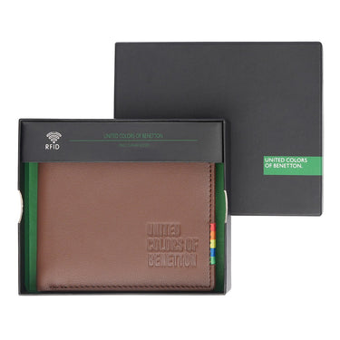 United Colors Of Benetton Kinman Men's Slimfold Wallet Tan