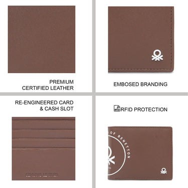 United Colors Of Benetton Tuxis Men's Multicard Coin Wallet Tan