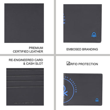 United Colors Of Benetton Tuxis Men's Global Coin Wallet Black