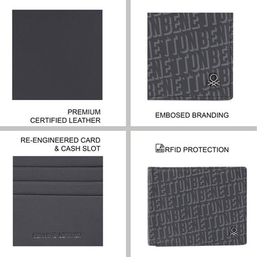 United Colors Of Benetton Owens Men's Passcase Wallet Black