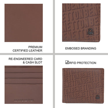 United Colors Of Benetton Owens Men's Global Coin Wallet Tan
