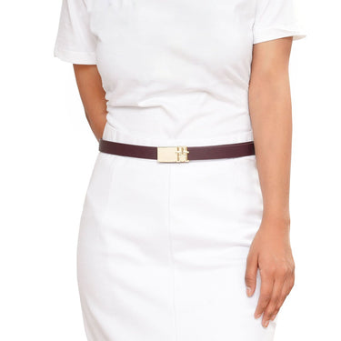 Tommy Hilfiger Cashe Womens Non Reversible Belt Wine