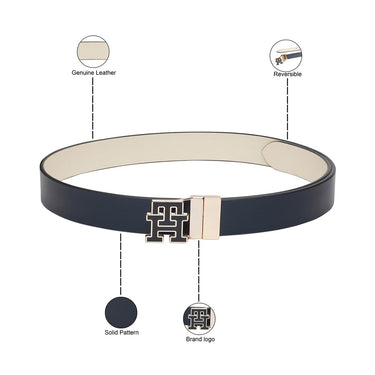 Tommy Hilfiger Cynus Womens Reversible Belt Navy Cream