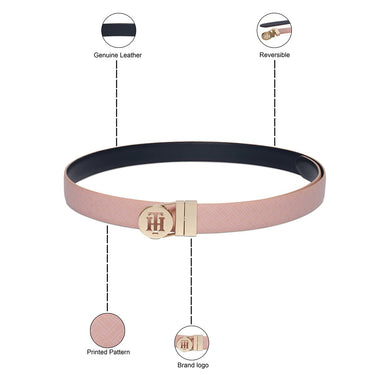 Tommy Hilfiger Riza Womens Reversible Belt Pink Navy