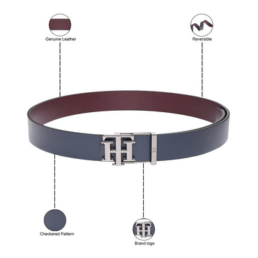 Tommy Hilfiger Setubal Men's Reversible Belt Navy Wine