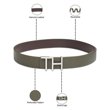 Tommy Hilfiger Murcia Men's Reversible Belt Olive