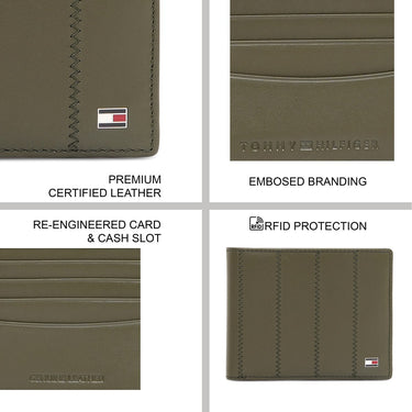 Tommy Hilfiger Pazin Men'S Passcase Wallet Olive