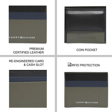 Tommy Hilfiger Gospic Mens Global Coin Wallet Olive